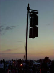 Nexo PS15 delay speakers on the beach for symphony